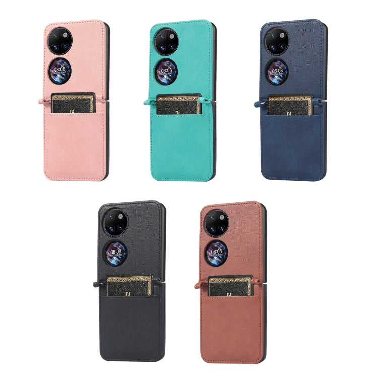 Lambskin texture card folding phone case with flip cover and card slot, multiple colors