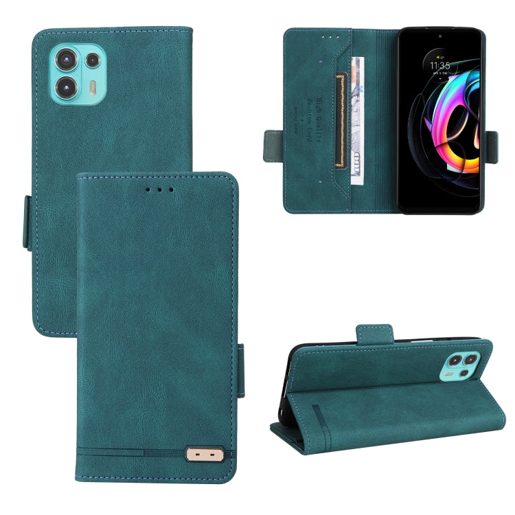 Teal folio leather phone case with magnetic clasp, card holder, and stand-up viewing