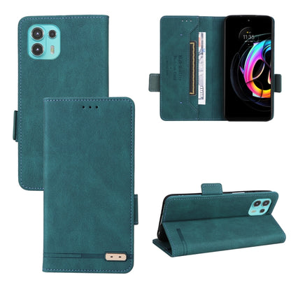Teal folio leather phone case with magnetic clasp, card holder, and stand-up viewing