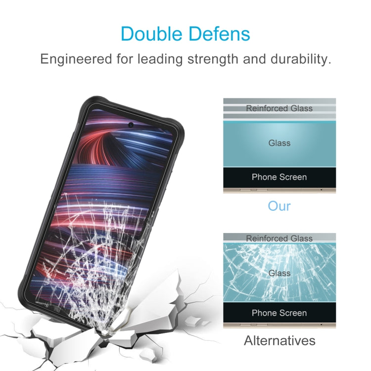 Tempered glass screen protector film with reinforced glass for impact resistance