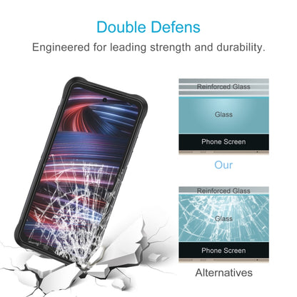 Tempered glass screen protector film with reinforced glass for impact resistance