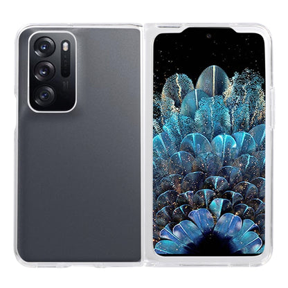 Transparent fold phone case for OPPO Find N, clear back with camera cutouts