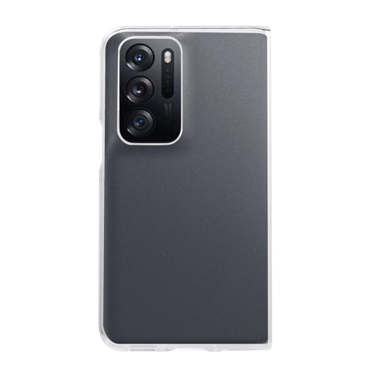 Transparent fold phone case for OPPO Find N, clear back with triple camera cutout
