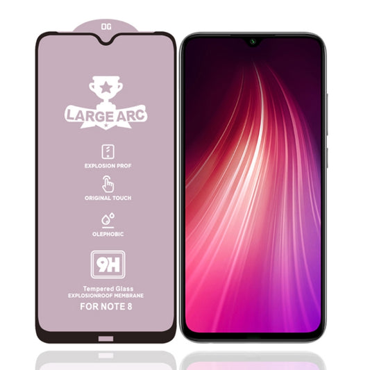 Tempered glass screen protector with large-arc full coverage for curved phone screens