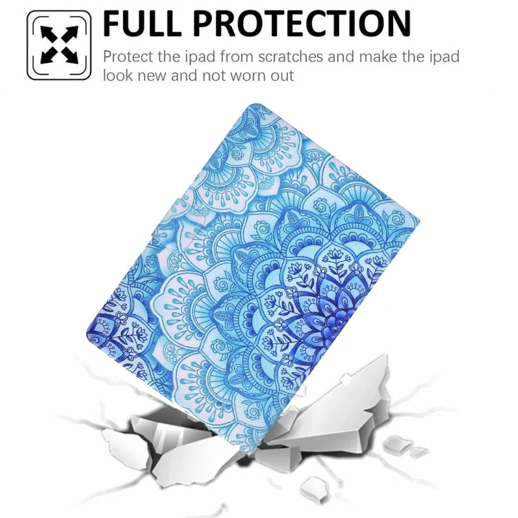 Blue mandala tablet folio case for full protection with secure fit