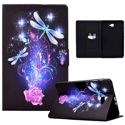 TPU tablet case with butterfly star glitter print, open folio with inner card slots