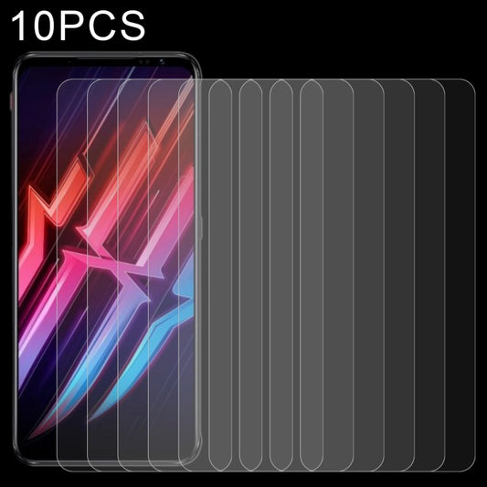 10-pack 2.5D tempered glass screen protectors, curved edge, clear film sheets