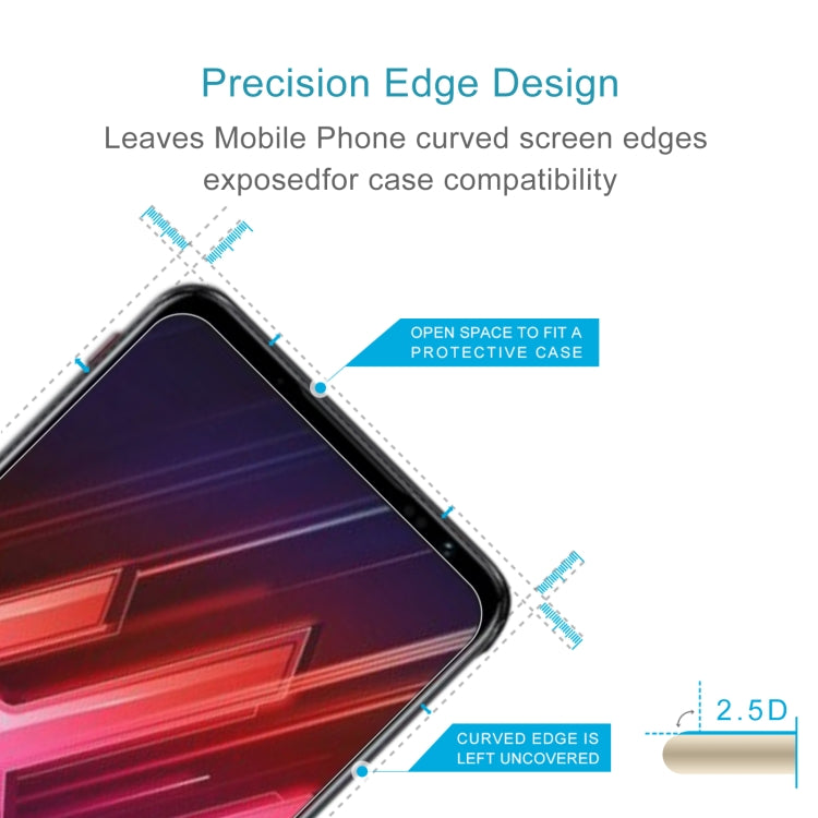 2.5D curved edge tempered glass screen protector for compatible phone case fit