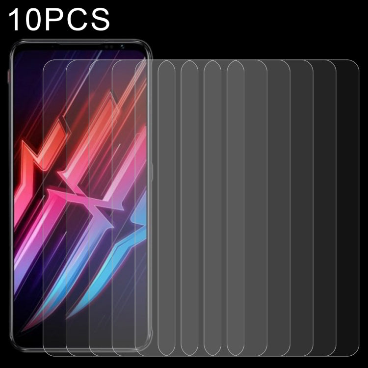 10-pack clear tempered glass screen protectors with 2.5D curved edges