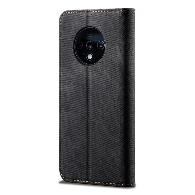 Dark denim flip phone case with camera cutout and stitched edge