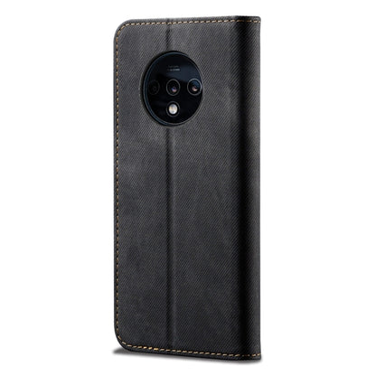 Dark denim flip phone case with camera cutout and stitched edge