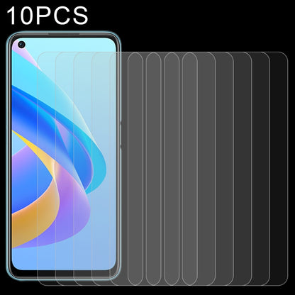 Set of 10 tempered glass screen protectors for OPPO A76, 2.5D curved edges