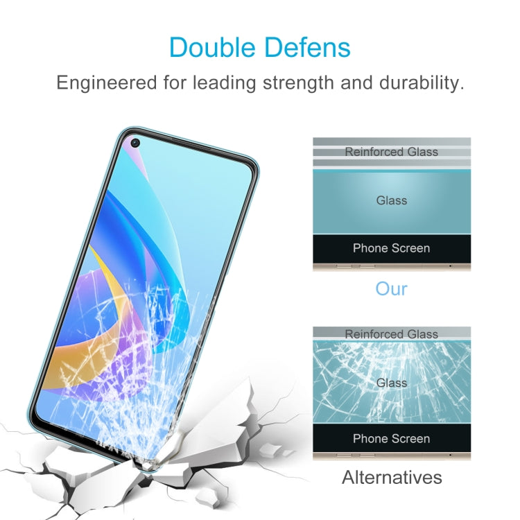 Reinforced tempered glass screen protector with impact protection against cracks