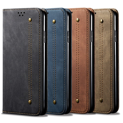 Denim texture flip leather phone cases for Xiaomi Redmi Note 11S/11 in multiple colors