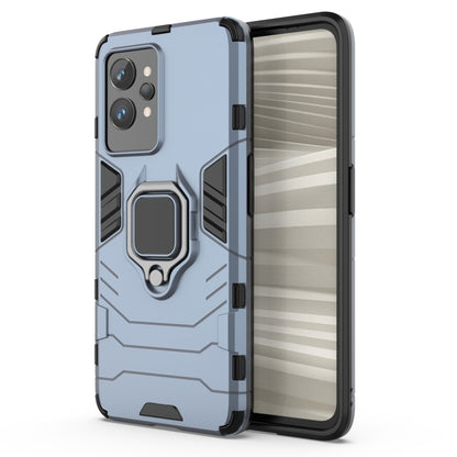 Shockproof phone case with ring holder, dual-layer PC+TPU, open-screen view