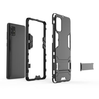Black shockproof phone case, open frame view showing port cutouts and TPU bumper