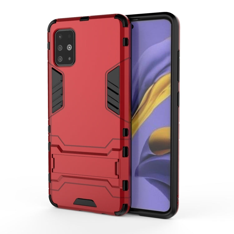 Red shockproof phone case with TPU edges and raised impact panel protection