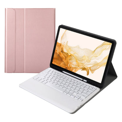 Rose pink split Bluetooth keyboard leather case with folding stand and keyboard