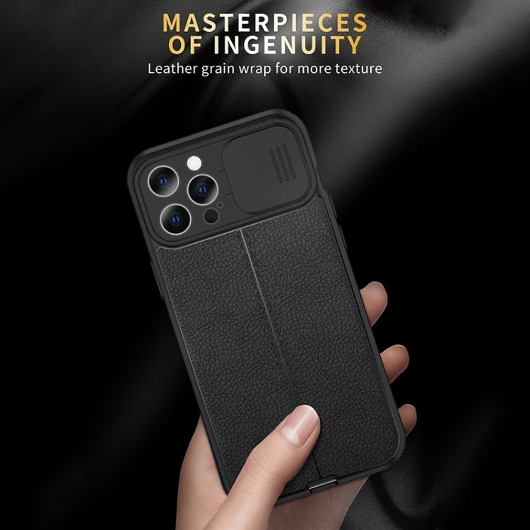 Black textured TPU phone case with sliding camera cover and lens cutout