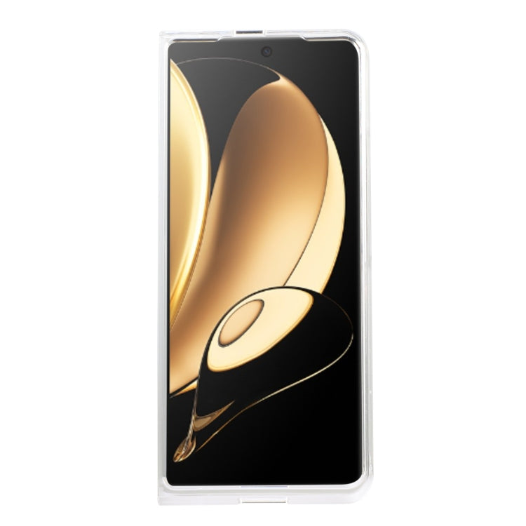 Transparent fold PC phone case for Honor Magic V, front cover with gold screen