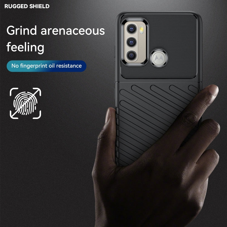 Black rugged TPU phone case with textured back, grip ridges, and camera cutouts