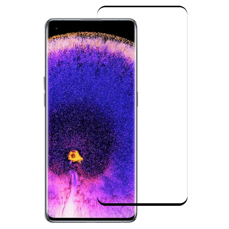 Curved-edge tempered glass screen protector film for OPPO Find X5, full coverage