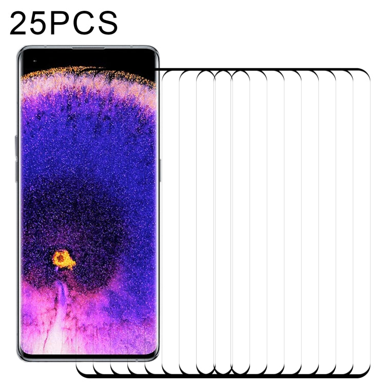 25-pack 3D curved-edge tempered glass screen protectors for full-screen coverage