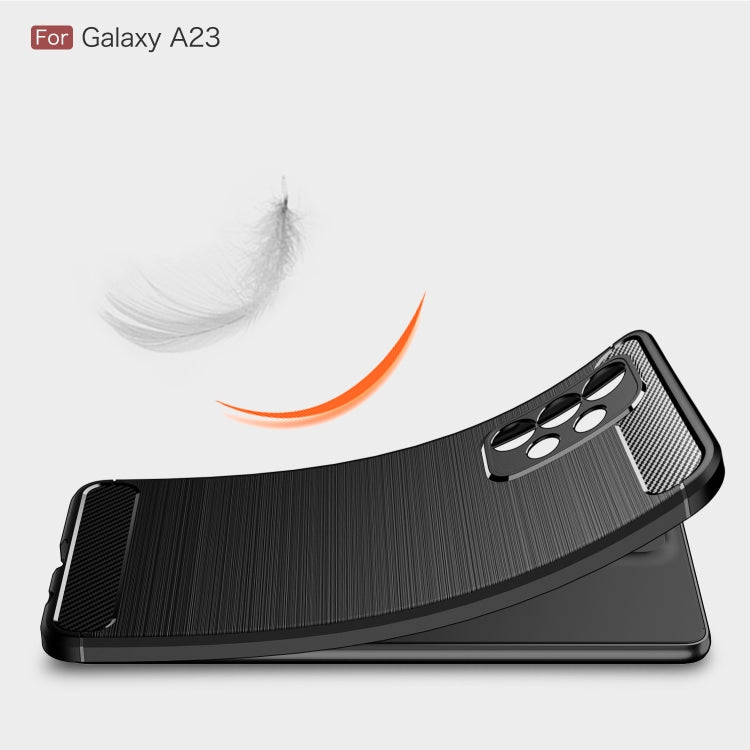 Black brushed carbon-fiber TPU phone case with raised lip for screen and camera protection
