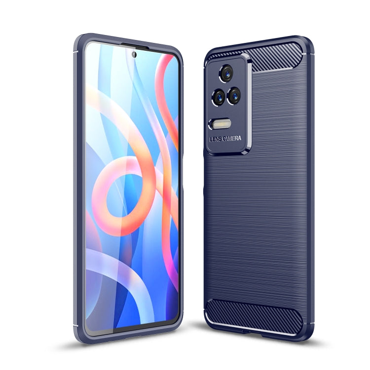 Black brushed carbon-fiber TPU phone case front and back view, textured back panel