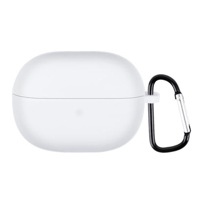 White silicone earphone case with hook, rounded shell for Redmi Buds 3 Lite