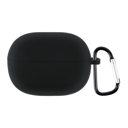 Black silicone earphone case with hook, rounded shell for Redmi Buds 3 Lite