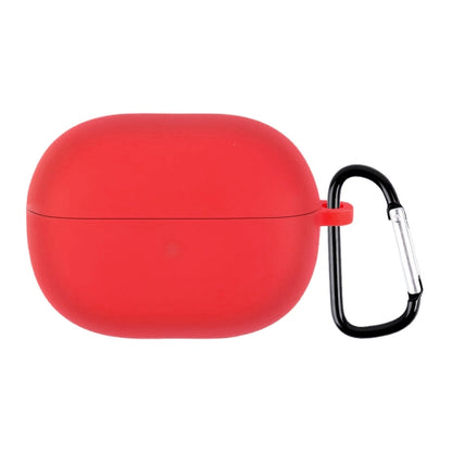 Red silicone earphone case with hook, rounded shell for Redmi Buds 3 Lite