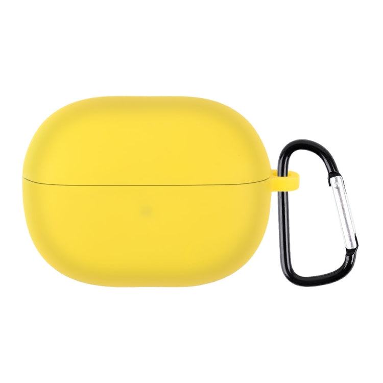 Yellow silicone earphone case with hook, rounded shell for Redmi Buds 3 Lite