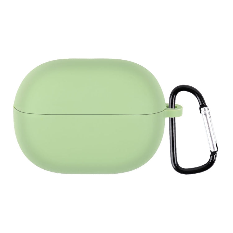 Mint green silicone earphone case with hook, rounded shell for Redmi Buds 3 Lite