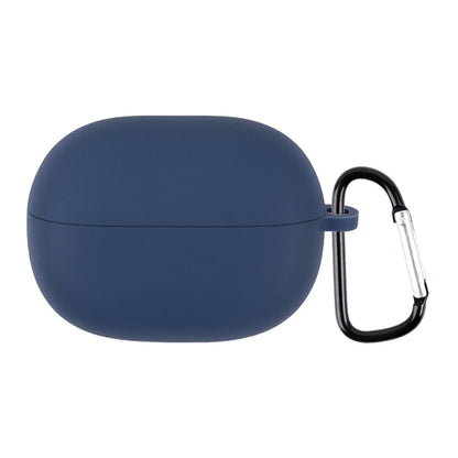 Navy blue silicone earphone case with hook, rounded shell for Redmi Buds 3 Lite