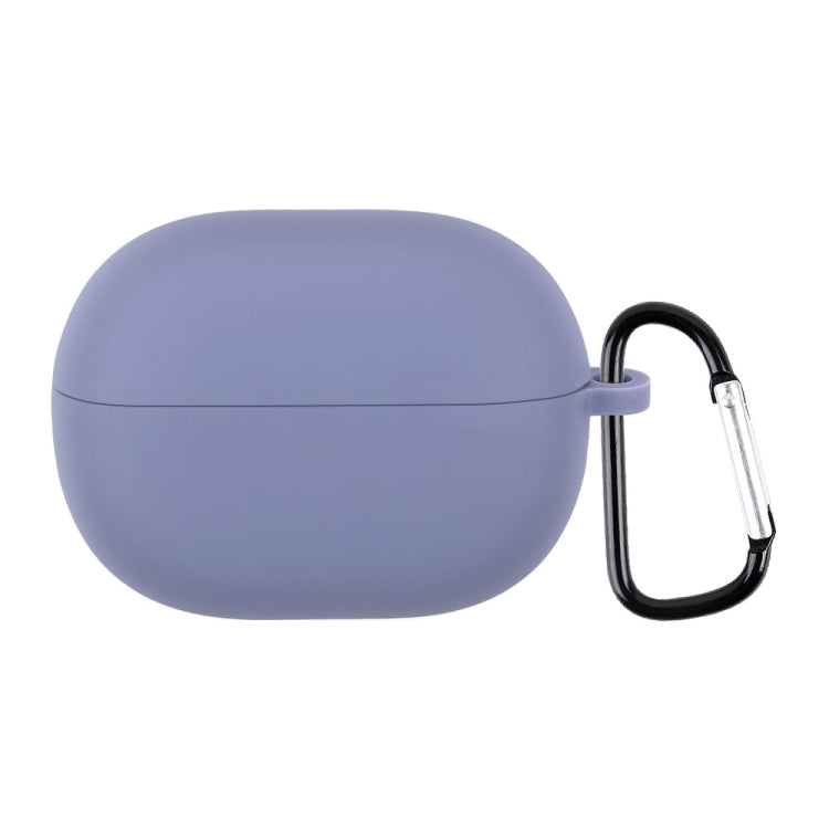 Lavender silicone earphone case with hook, rounded shell for Redmi Buds 3 Lite