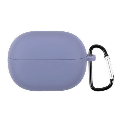 Lavender silicone earphone case with hook, rounded shell for Redmi Buds 3 Lite
