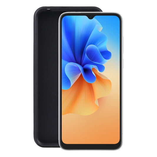 Black TPU phone case for smartphone, with cutouts and raised edges