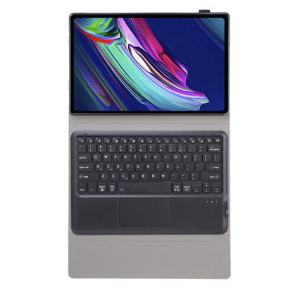 Detachable Bluetooth keyboard tablet case with open cover and keyboard with touchpad