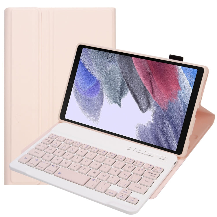 Pink detachable Bluetooth keyboard case with folio stand for Galaxy Tab A7 Lite 8.7