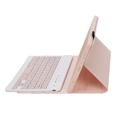 Pink keyboard case with side cutouts and adjustable folio stand for Galaxy Tab A7 Lite 8.7