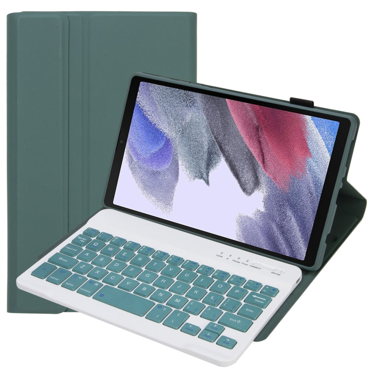 Dark green detachable Bluetooth keyboard case with folio stand and detachable keyboard