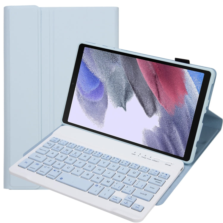 White ice orchid detachable Bluetooth keyboard case with folio stand and detachable keyboard