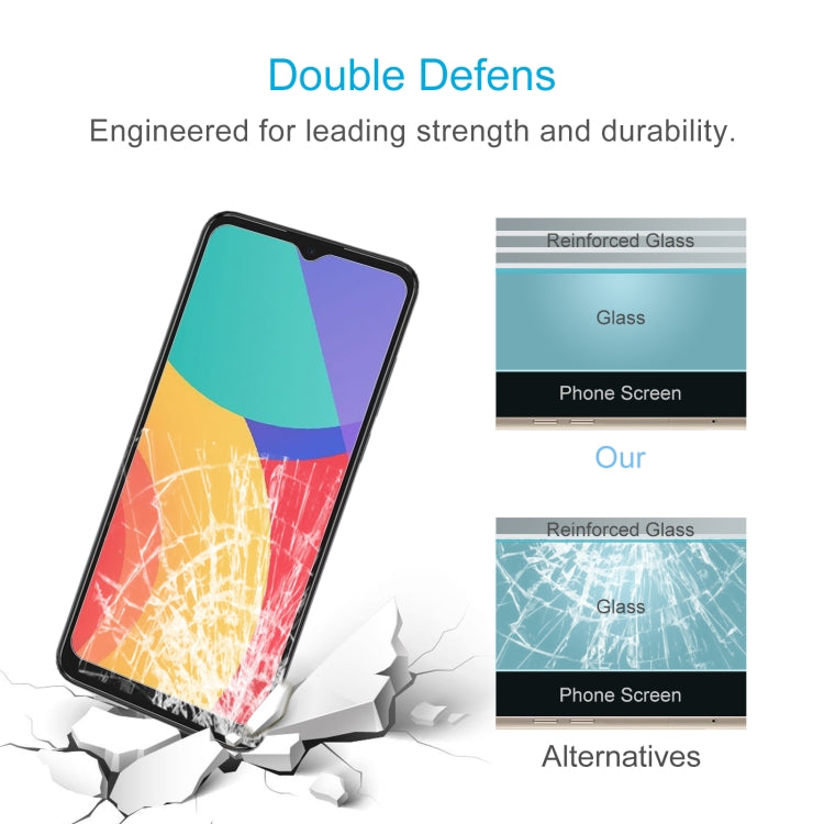 Tempered glass screen protector film with reinforced glass impact protection