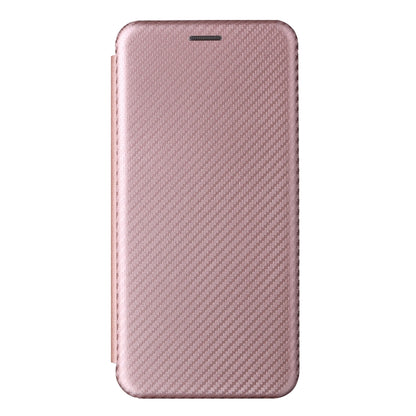Pink flip phone case with carbon-fiber texture, slim profile