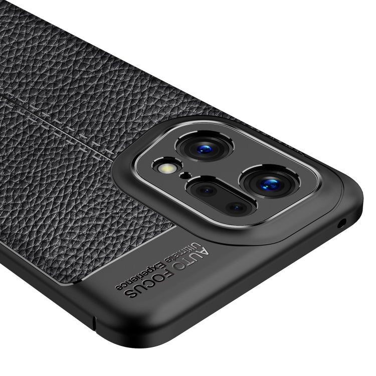 Black litchi-texture TPU phone case close-up of camera area and edges