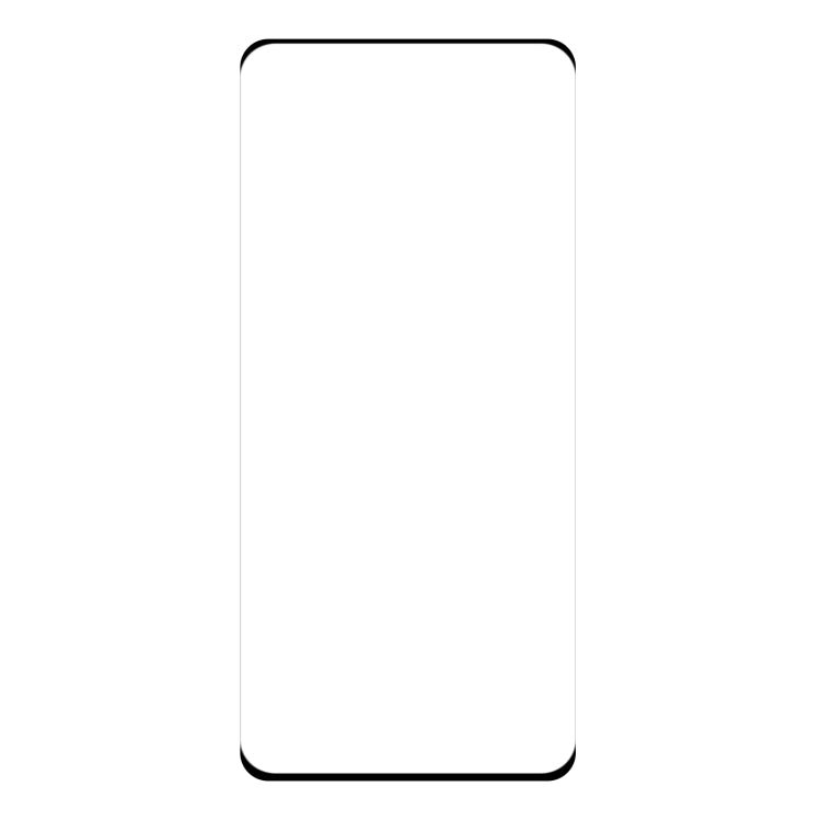 Clear tempered glass screen protector film with rounded edges and black outline