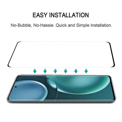 Easy-install tempered glass screen protector film with curved full-screen coverage