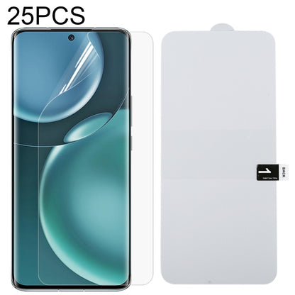 25-piece full-coverage hydrogel screen protector set with clear film panel for phone