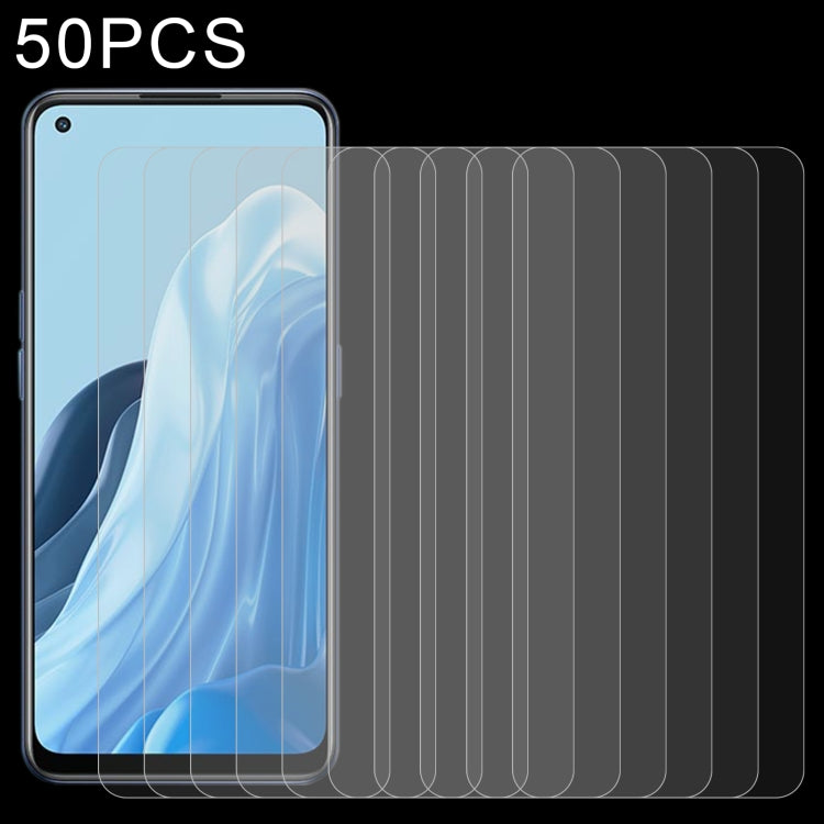 50-pack clear tempered glass screen protectors with 2.5D rounded edges